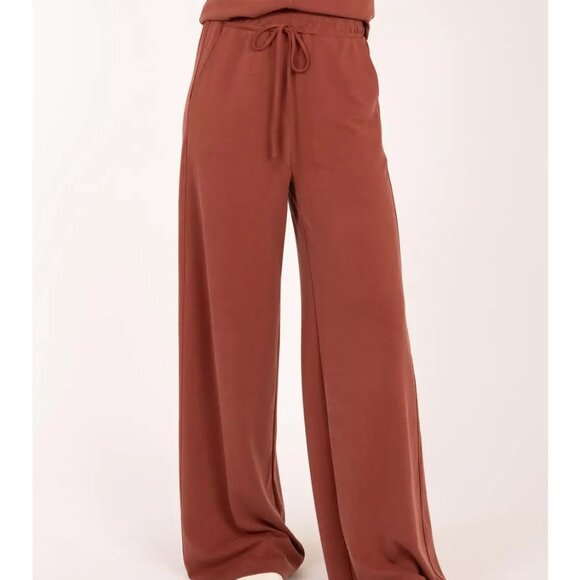 Elle Grey Pants - Wide Leg Lounge Pants
